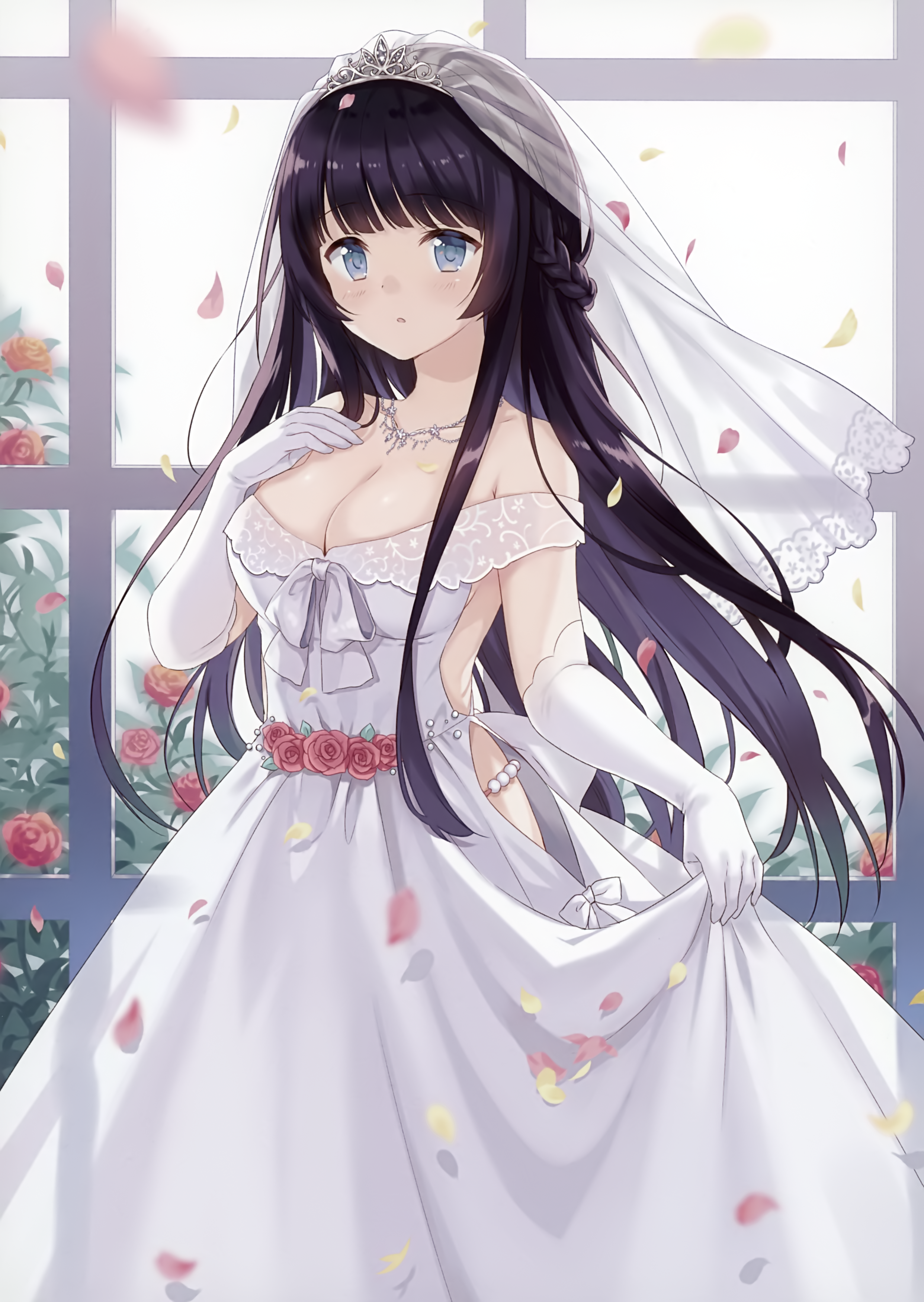 anime black wedding dress